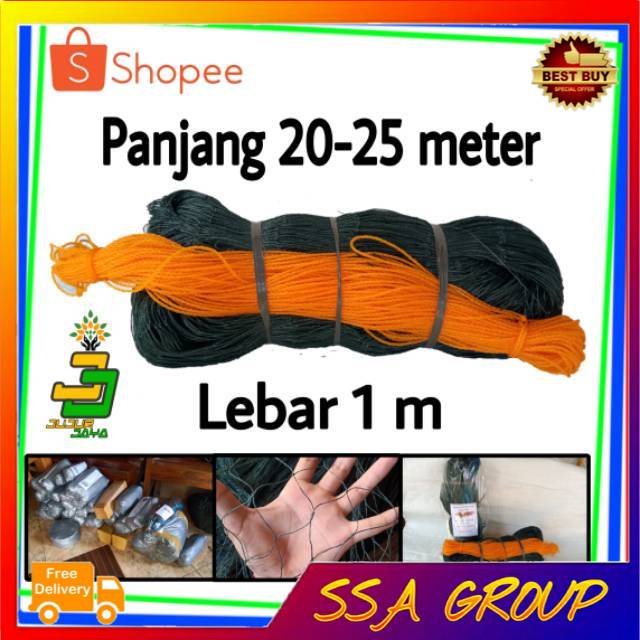 Jaring Kandang ayam/Jaring ayam/Jaring pagar ayam/Jaring Serbaguna, Panjang 25 meter x Lebar 1 meter