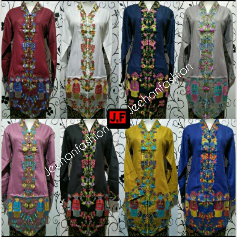 Baju Kebaya Kartini /Baju Kebaya Encim / Baju Kebaya Bordir Ondel Ondel / Baju Kebaya Betawi / Baju 