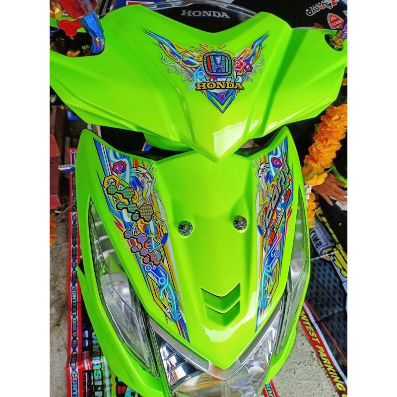 Striping transparan hologram Beat FI