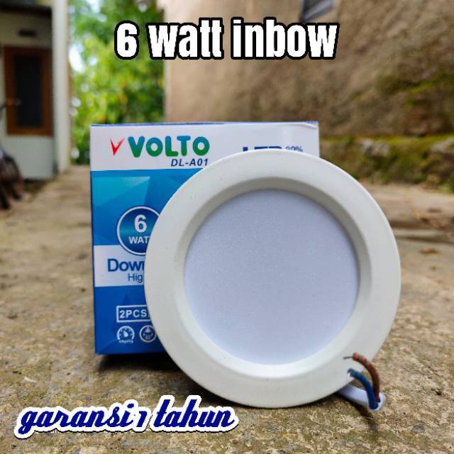 volto Lampu Led Panel 6 watt Bulat IB Inbow Lampu downlight plafon Led