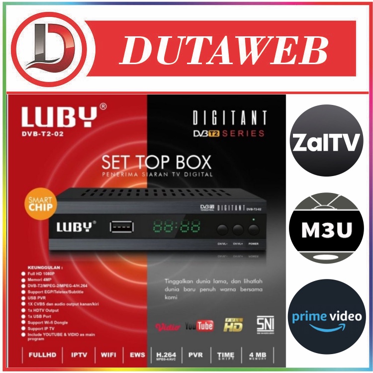set top box luby dvb t2 02 tv siaran digital receiver stb bisa iptv