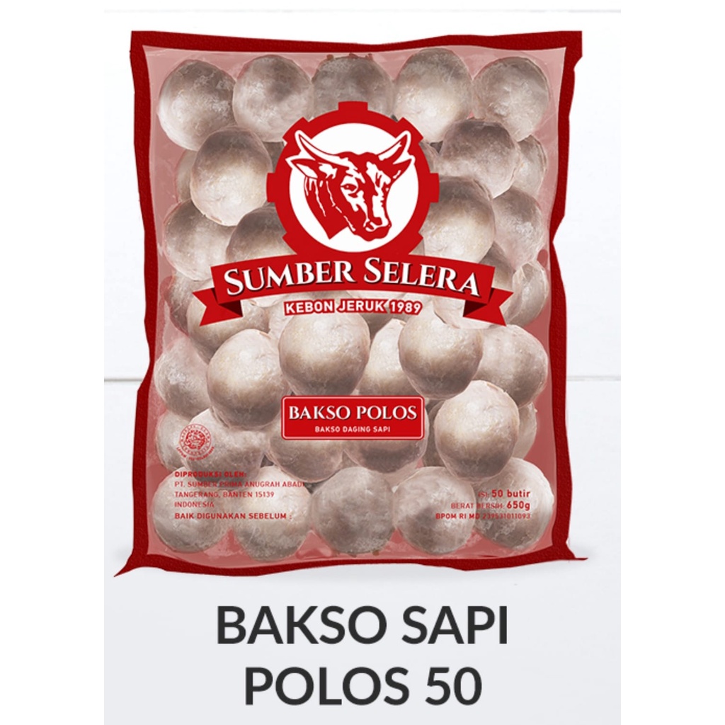 Jual Bakso Sapi Sumber Selera Polos Isi 50 Butir Indonesia Shopee