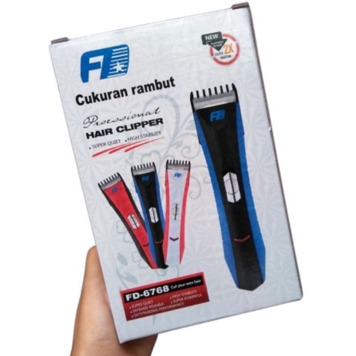 Professional Hair Clipper FD-6768 rechargeable trimmer cukuran rambut charge