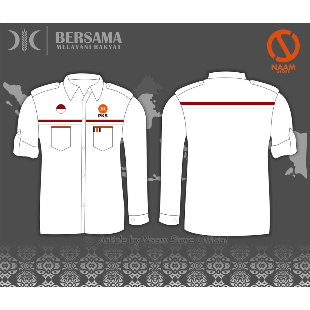KEMEJA PDL PKS PUTIH by Naam Store Official