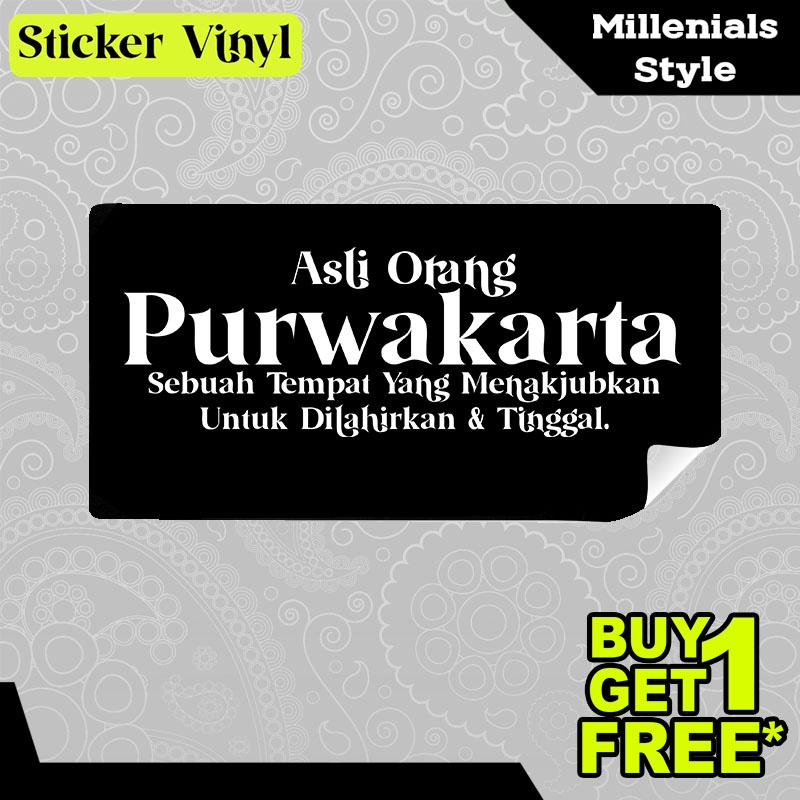 

Stiker Sticker Asli Orang Purwakarta Tulisan Kalimat Gaul dan Kekinian Aesthetic Bahan Vinyl Satuan Anti Air