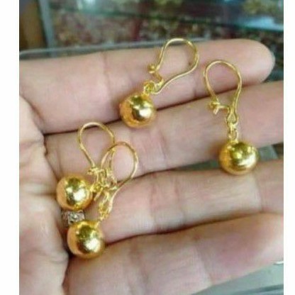 ANTING BULAT GANTUNG EMAS LONDON 24K KADAR 99,9% - EMAS MEDAN- EMAS PERHIASAN WANITA