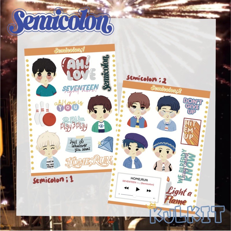 SEVENTEEN ; [Semicolon] Home;Run Special Stickers by kulkit