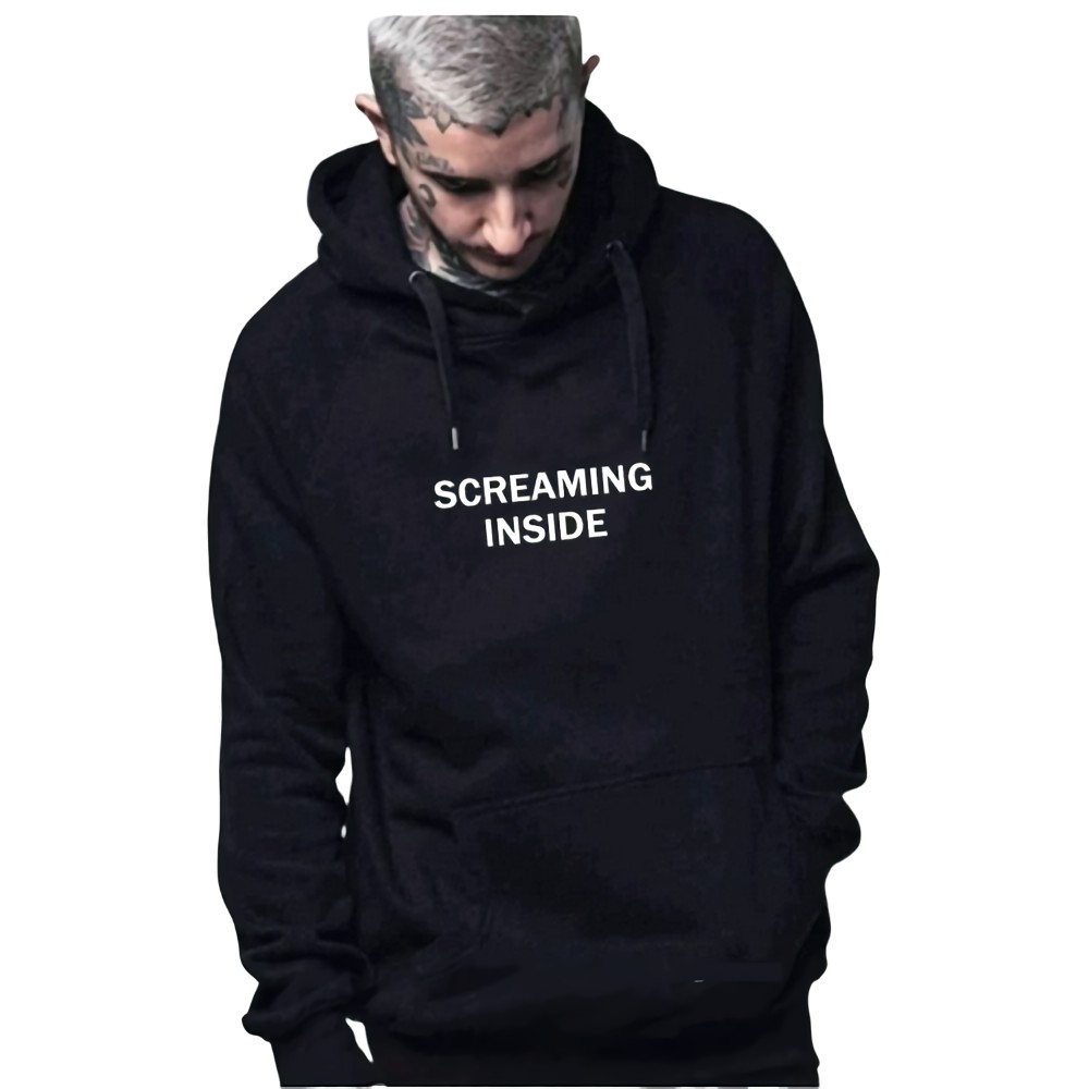 screaming inside hoodie