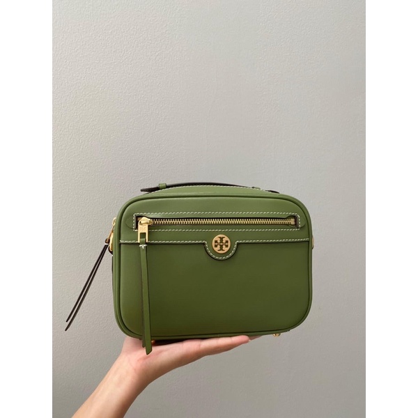 TB T Monogram Leather Camera Bag