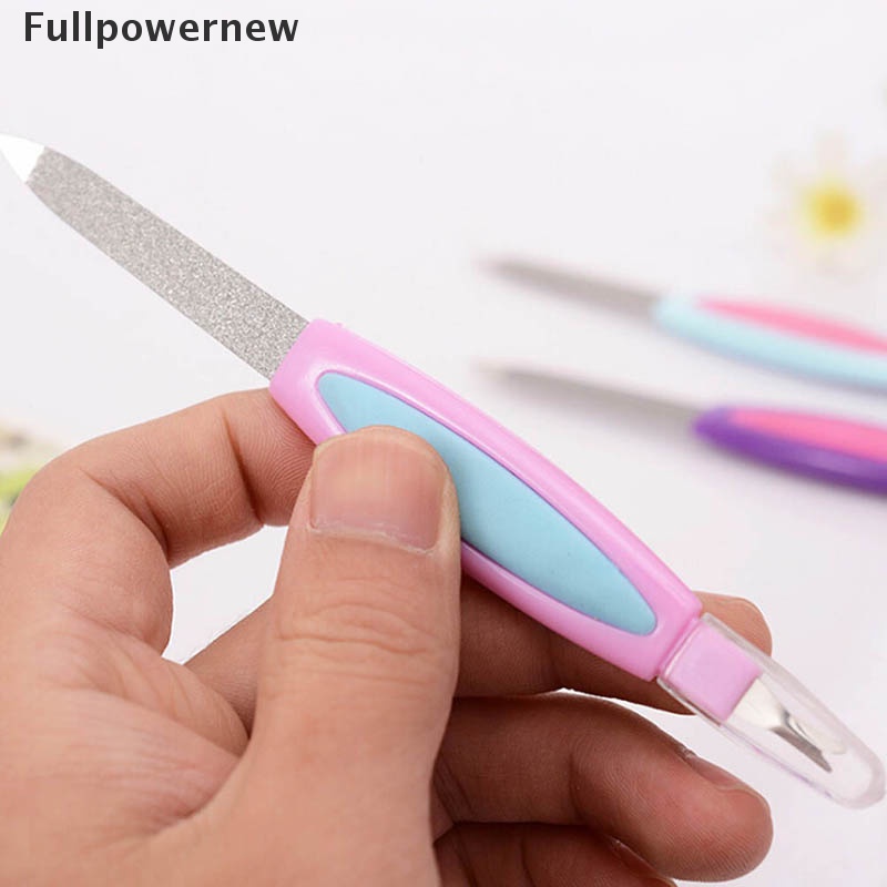 [FULL] 2 in 1 stainless steel nail file scrub buffer double sides pedicure tools