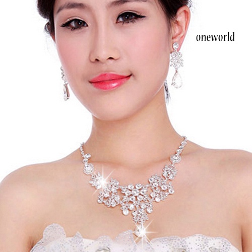 OW@ Women's Fashion Luxury Necklace + Earrings Necklace Banquet Wedding Jewelry Set