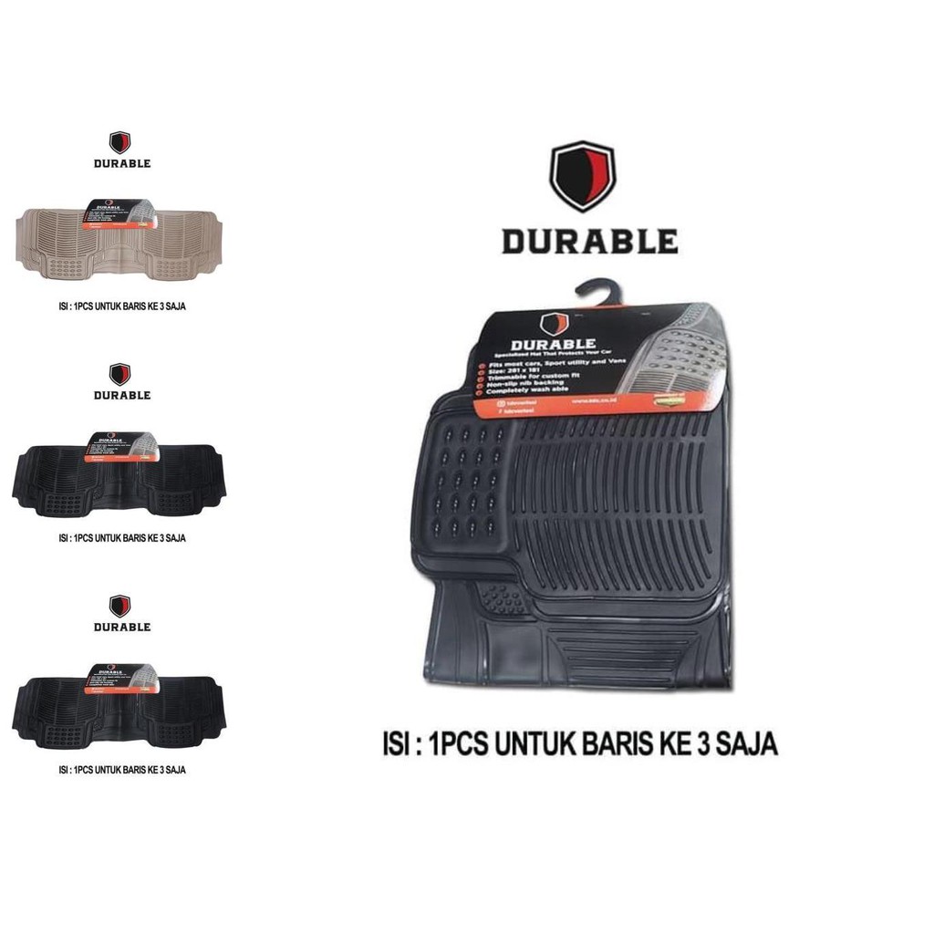 mitsubishi xpander karpet mobil karet pvc durable 1pcs baris 3 black   hitam