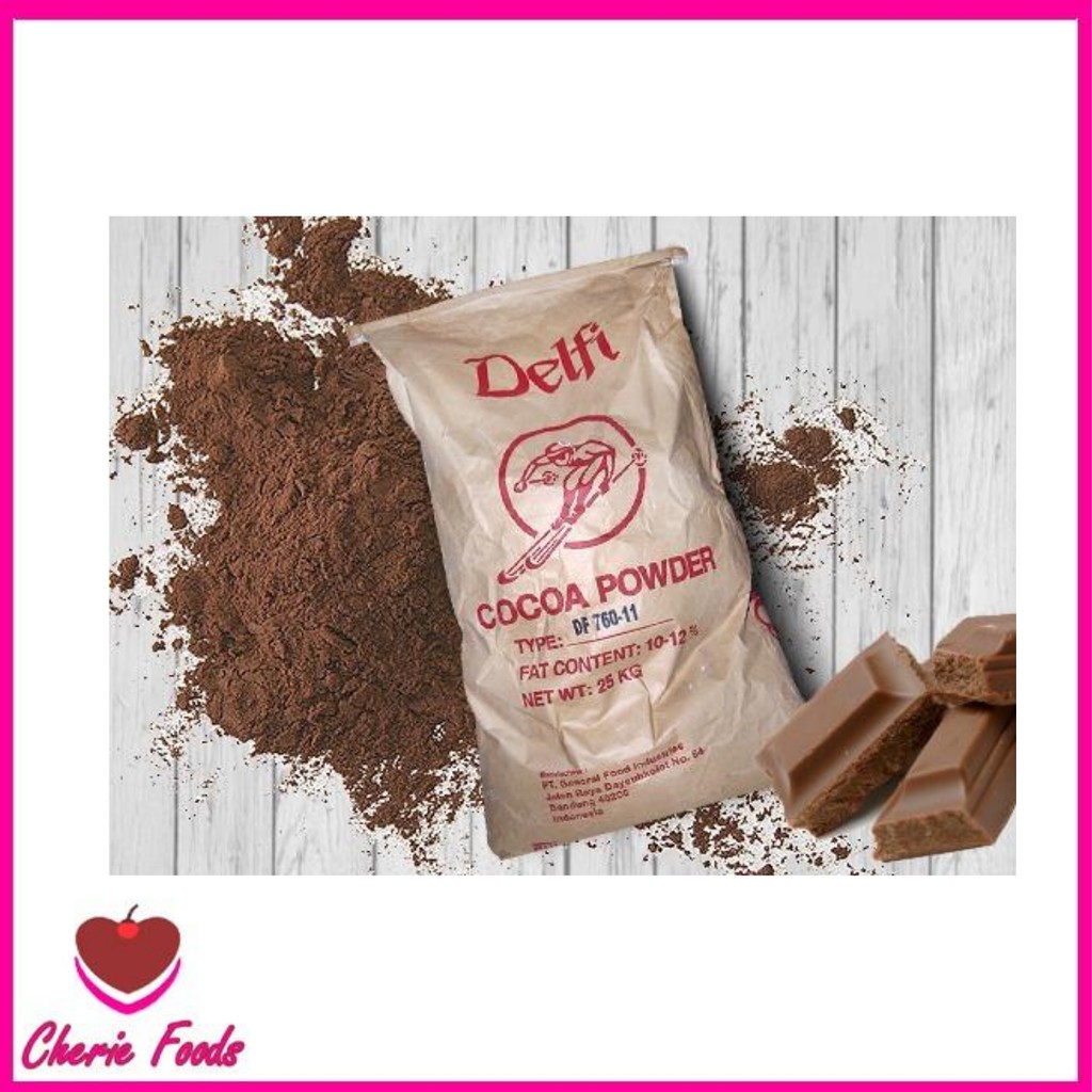 Delfi Cocoa Powder Coklat Bubuk 25kg/ Delfi coklat bubuk 1 sak