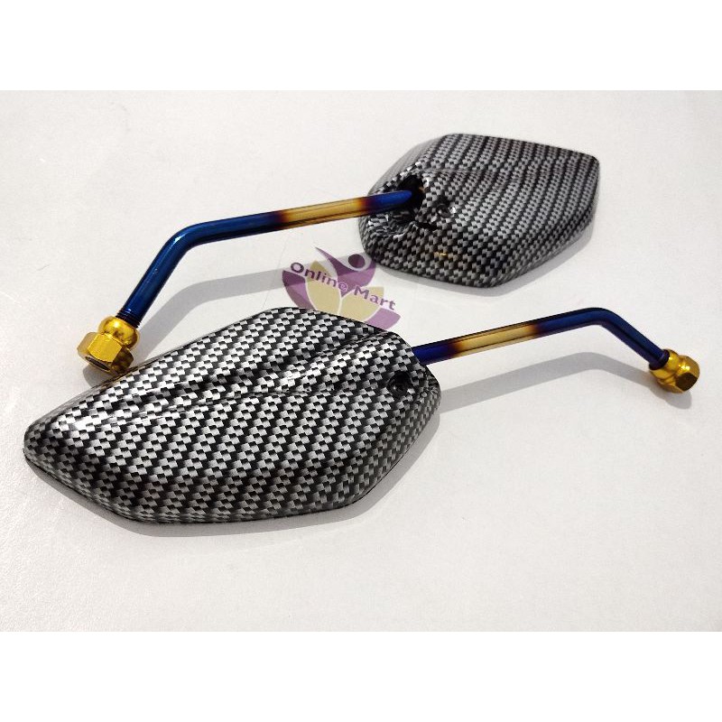 Spion jupiter karbon twotone variasi jupiter mx mio xeon nmax aerox utk semua matic bebek yamaha
