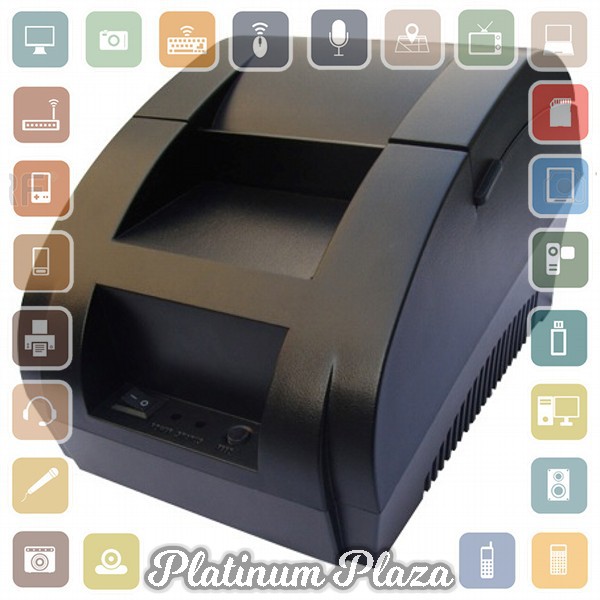 Taffware POS Thermal Receipt Printer 57.5mm - ZJ-5890K - Black`76UMUG-