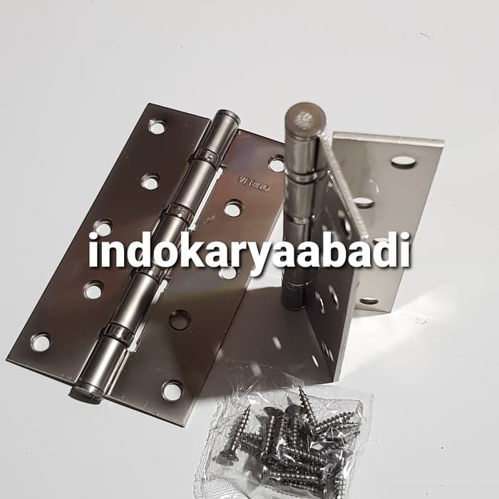 Engsel pintu tebal 5&quot; / Engsel Tebal Stainles Inch Bagus / Pintu Jendela Silver Stenlis  engsel 5 inch engsel khusus pintu rumah besar engsel pintu baut 5 murah putih tebal 3mm