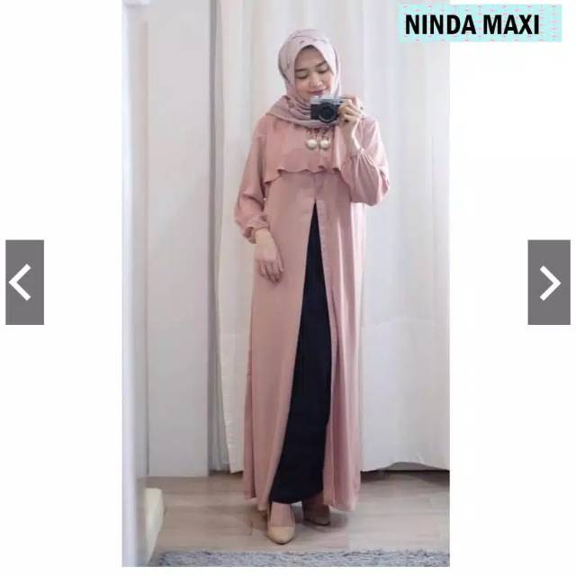 Ninda maxy  baju gamis pakaian wanita dress fashion muslim