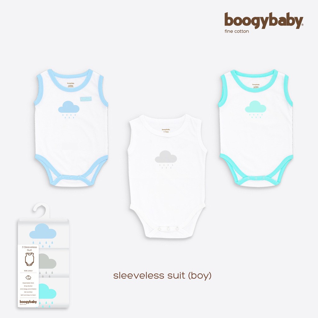 Boogybaby 'Raindrop' sleeveless suit set of 3