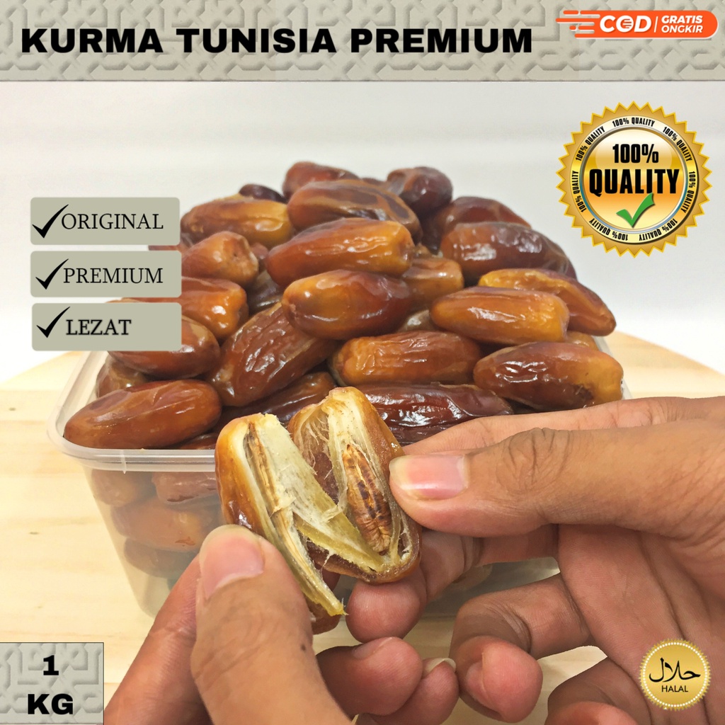 

Kurma Tunisia Madu 1 Kg Original Best Quality Premium/ kurma original / kurma arab / kurma timur tengah / kurma lezat