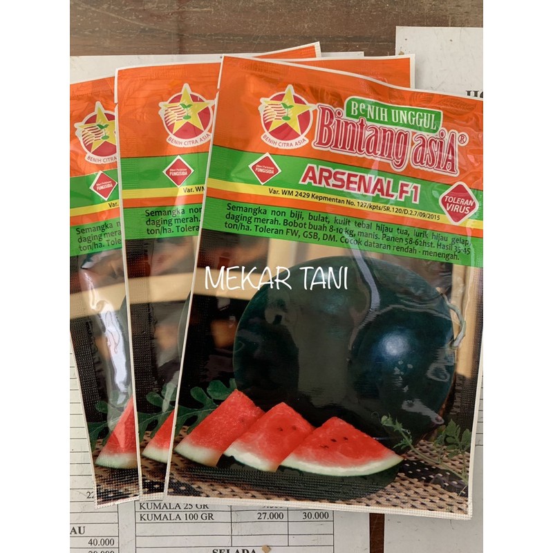 Benih Semangka Non Biji Arsenal F1 20gram