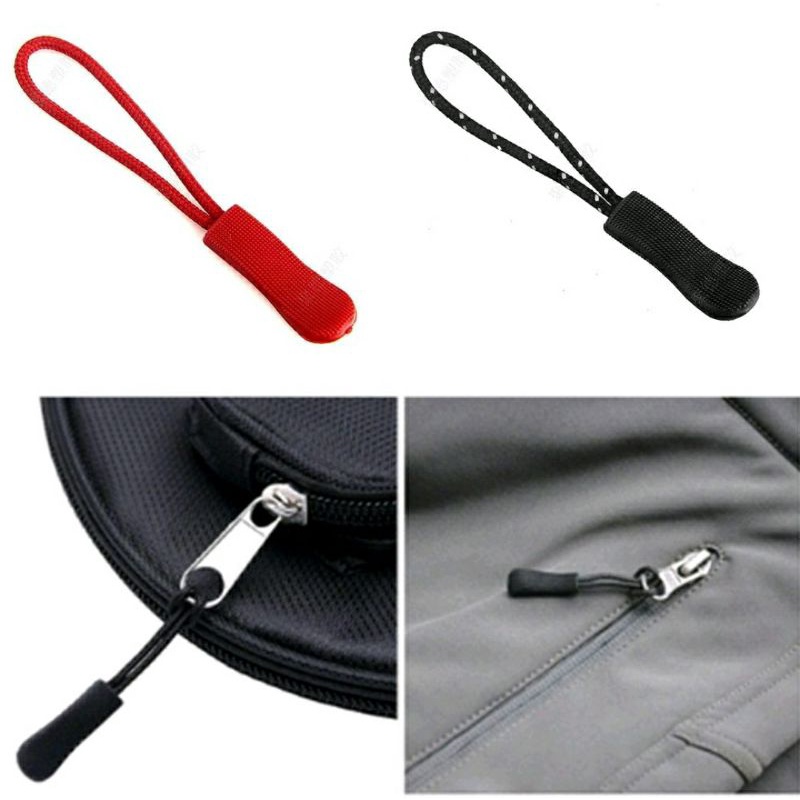 1 Pack (Isi 10pcs) Tarikan Gantungan Tas Resleting Aksesories Puller Zipper Rope Puler Zip 10 pcs