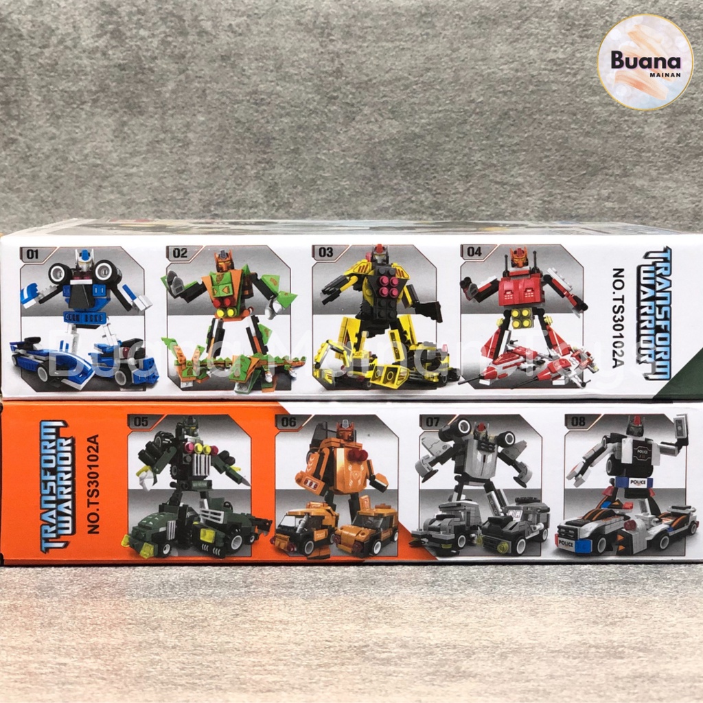 BRICK QIAOLETONG TRASNFORM WARRIOR 8 MODEL COMBINE SET ROBOT AUTOBOT MAINAN EDUKASI ANAK BRICKS BALOK