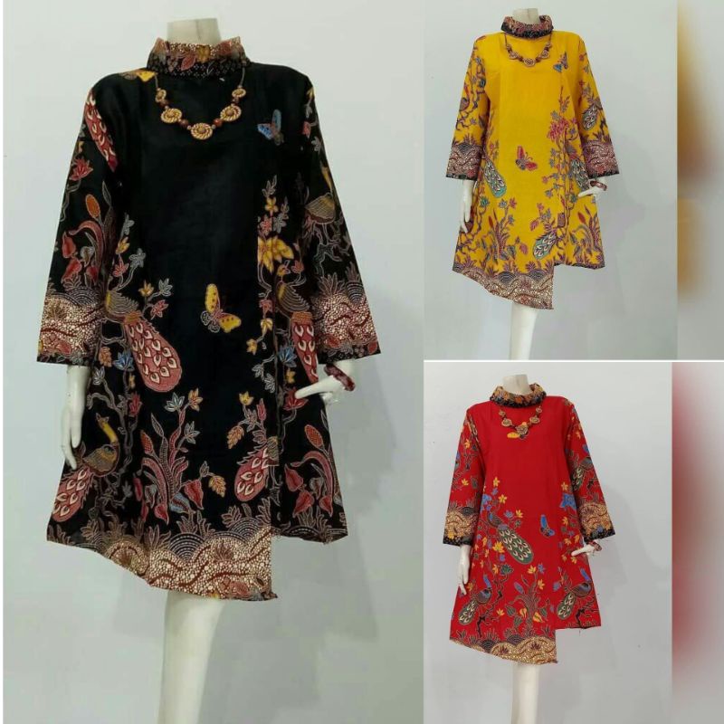 GROSIR TUNIK BATIK MODERN HITAM MANIS UNGGUL JAYA