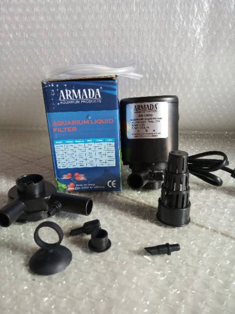 ARMADA AR-1600 Pompa Filter Aquarium Aquascape Hidroponik Submersible Pump Power Head