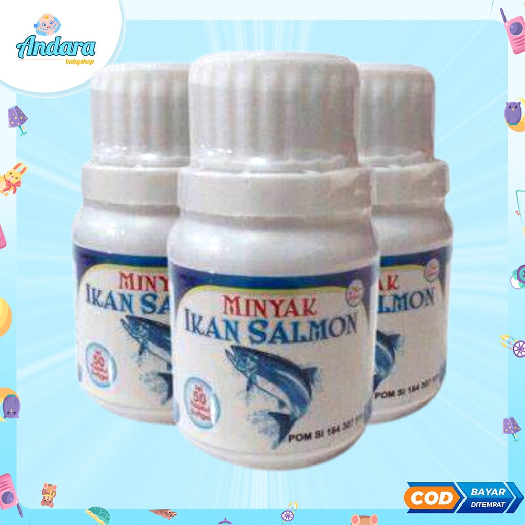 Kapsul minyak ikan salmon asli Kapsul minyak ikan salmon tinggi omega 3 suplemen vitamin cerdas anak
