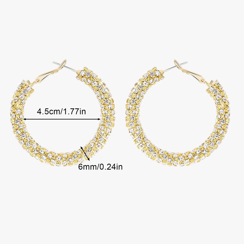 Anting Hoop 925 Sterling Silver Lapis Emas 14K Hias Kubik Zirkonia Warna-Warni Untuk Wanita