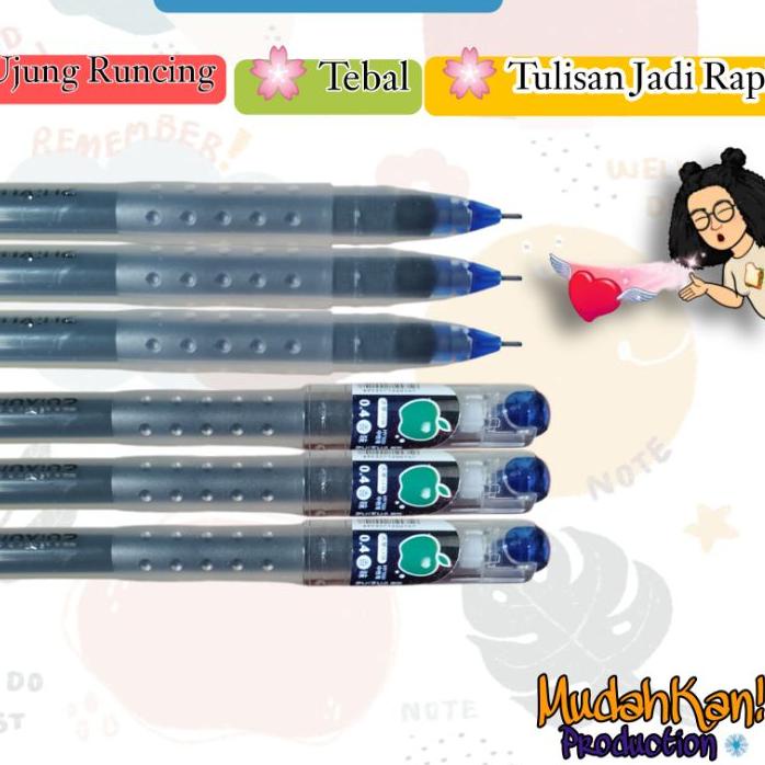 

「Obral」 Pen Gel / pulpen gel / pulpen Apple / 1 BOX Isi 12 / Bolpoin Hitam / Bolpoin Biru 5.5 FLASH SALE/5.5 BRANDS FESTIVAL/〖✅Star〗/〖5.5 FLASH SALE〗/STAR