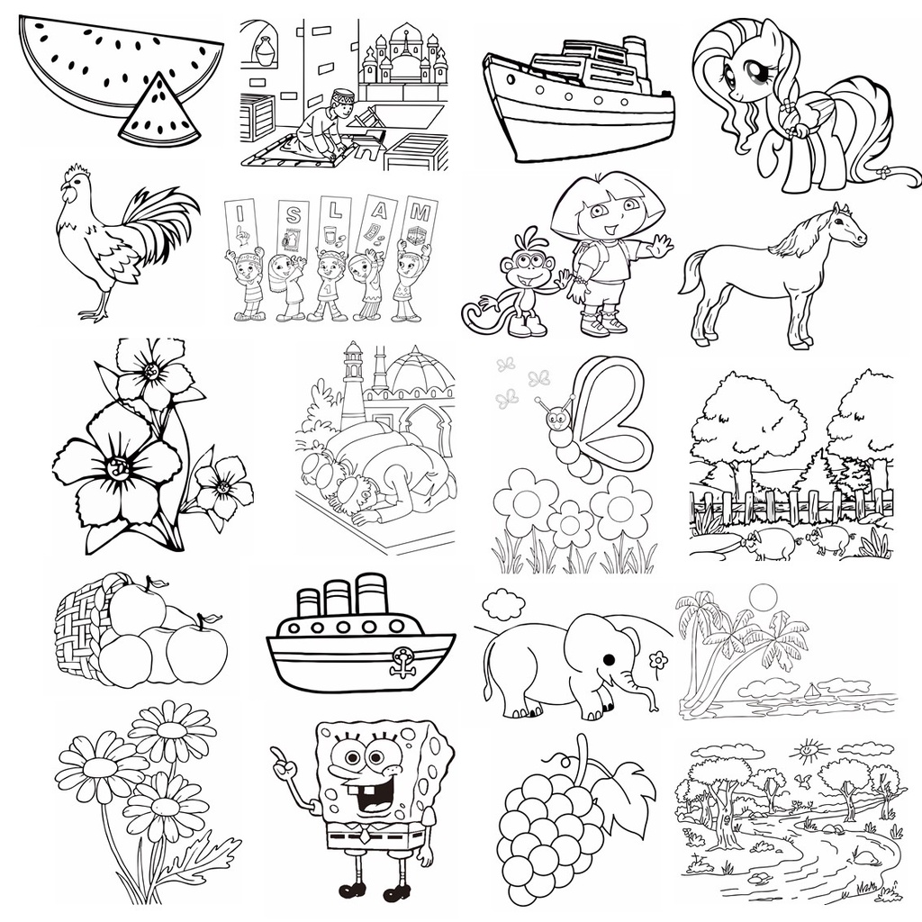 

SERI 2 SKETSA MEWARNAI