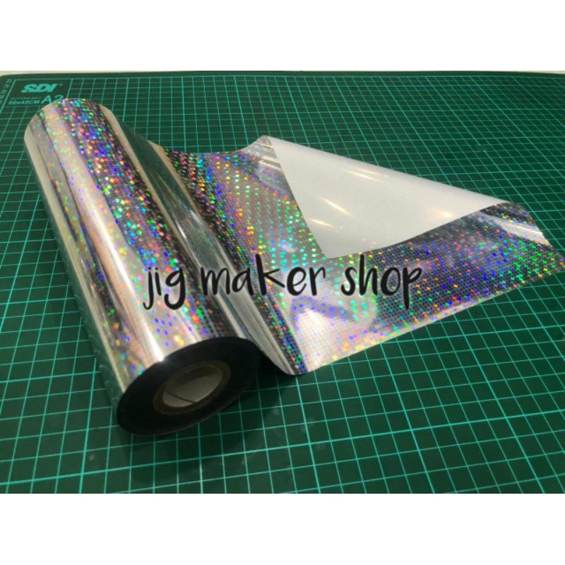 hologram hot stamping foil lure dan metal jig- IMPORT ORIGINAL- lebar 20cm- motif bubble