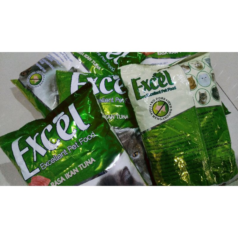 MAKANAN KUCING EXCEL IKAN TUNA ( DONAT ) KEMASAN 500GR