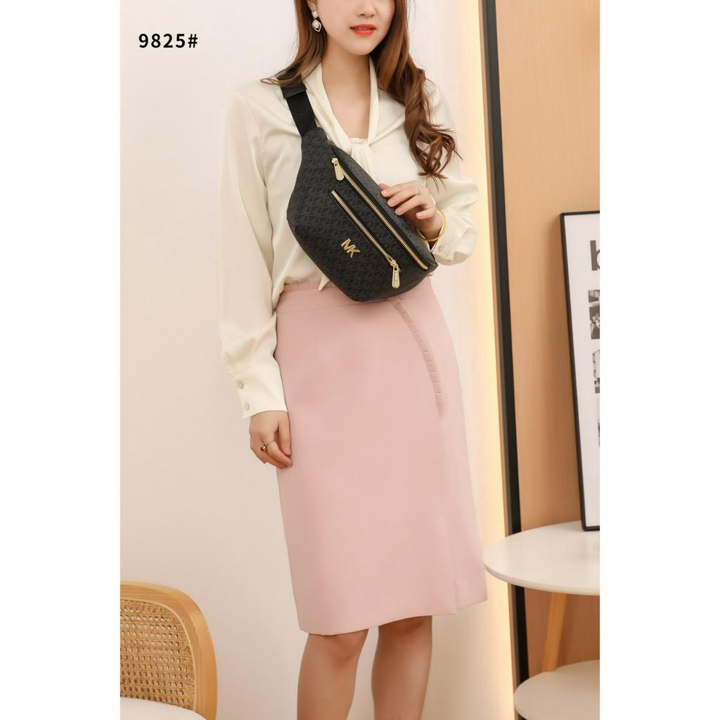 9825 Double Zip Waist Bag Logo