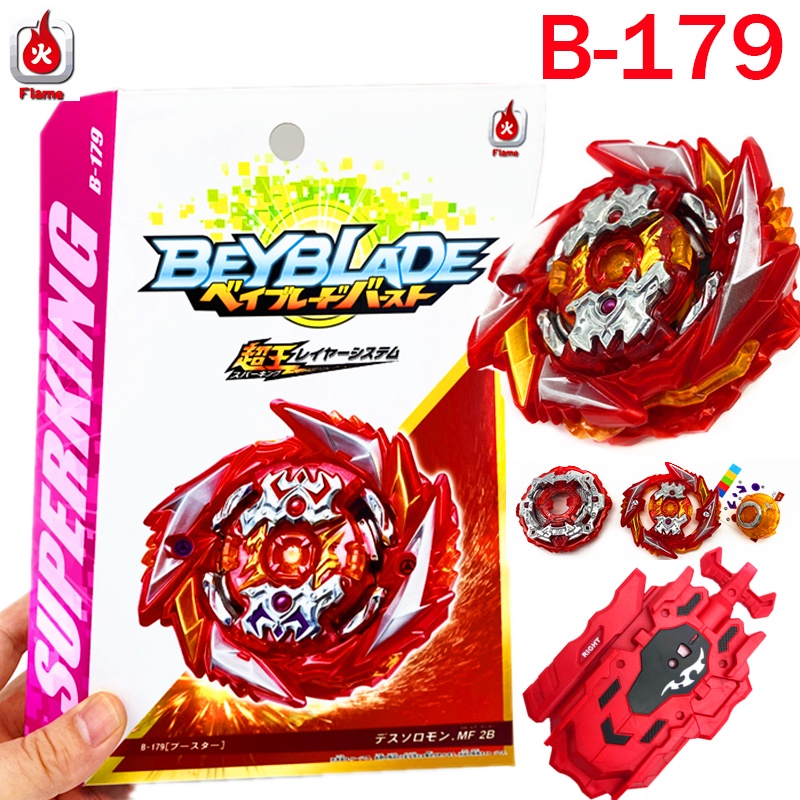 B-179 Beyblade Burst SuperKing Death Solomon. Mf 2B Launcher Stripe Ripcord