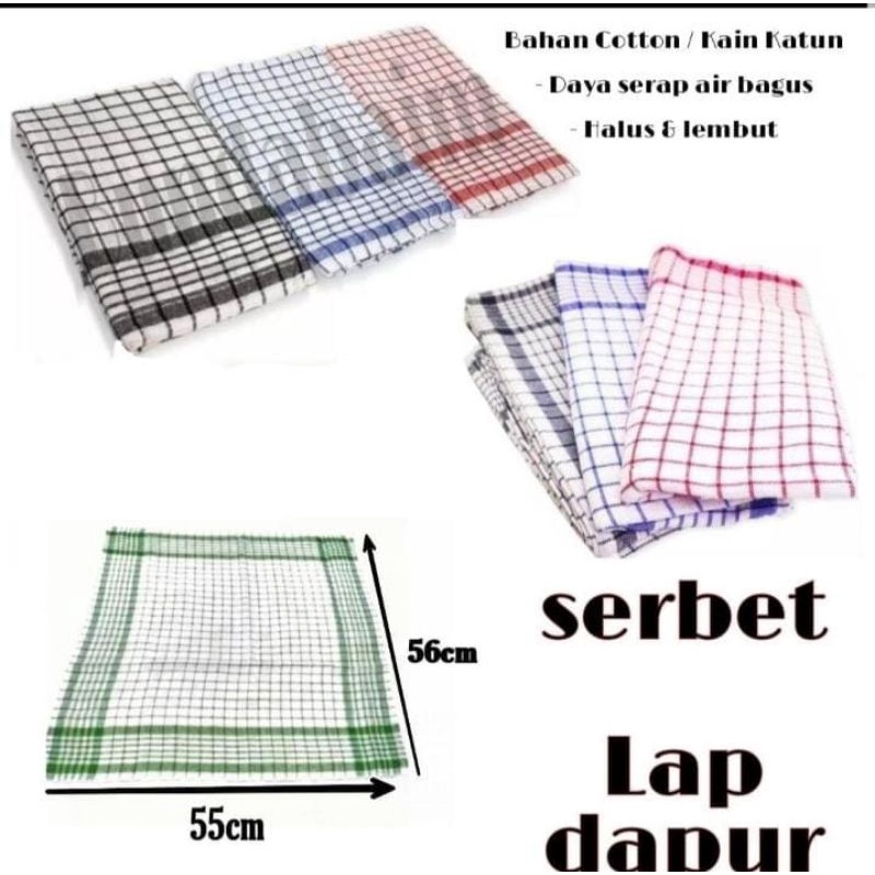 Serbet kotak full katun harga lusinan orginal