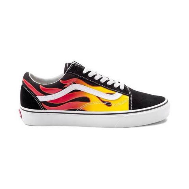 Sepatu Oldskool Flame Waffle DT Import Sneakers Kets Casual Sekolah Kuliah Kerja Santai Kado Hadiah