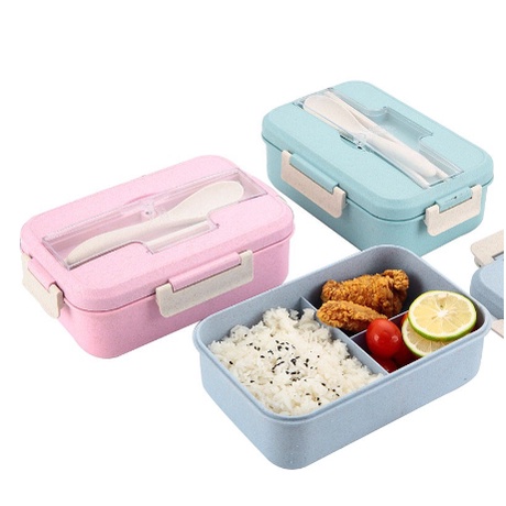 [ Cinicini ] Lunch Box Jerami Set Kotak Bekal Makanan Bekal Makanan [ J-001 ]