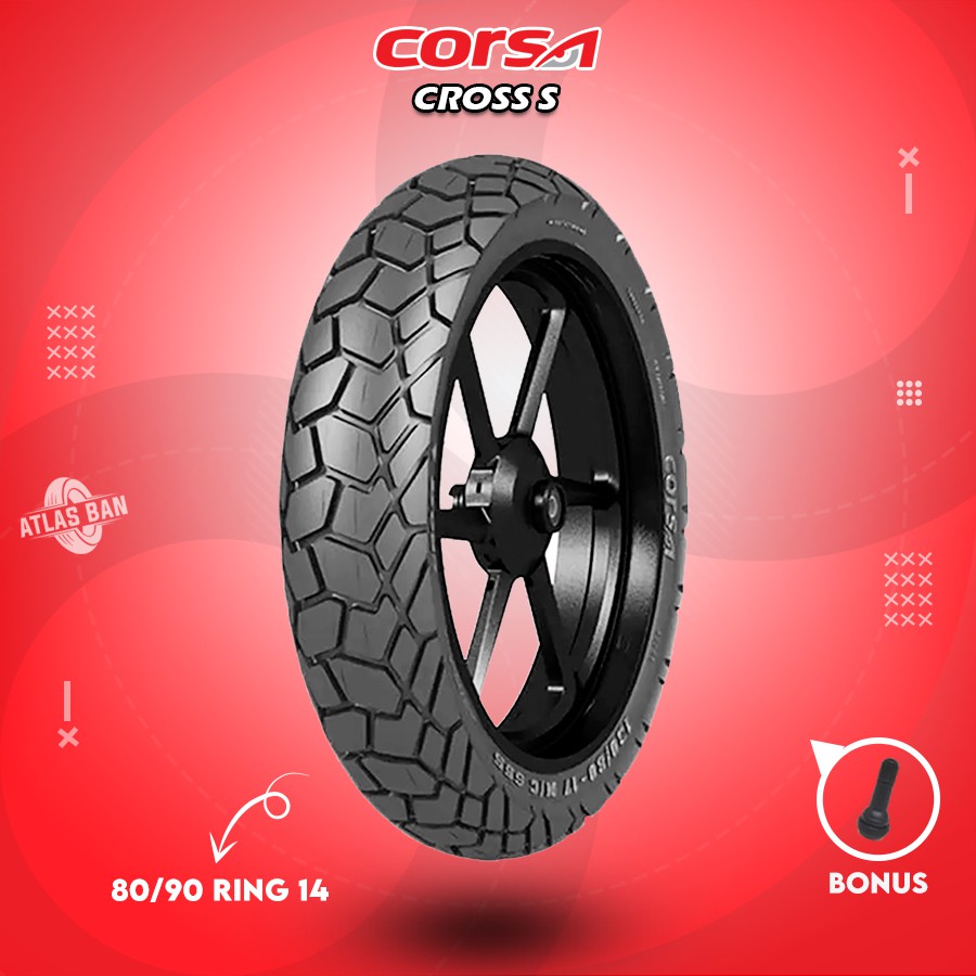 Ban Depan Tubles Motor Matic HONDA BEAT, VARIO CORSA CROSS S 80/90 Ring 14 Tubles