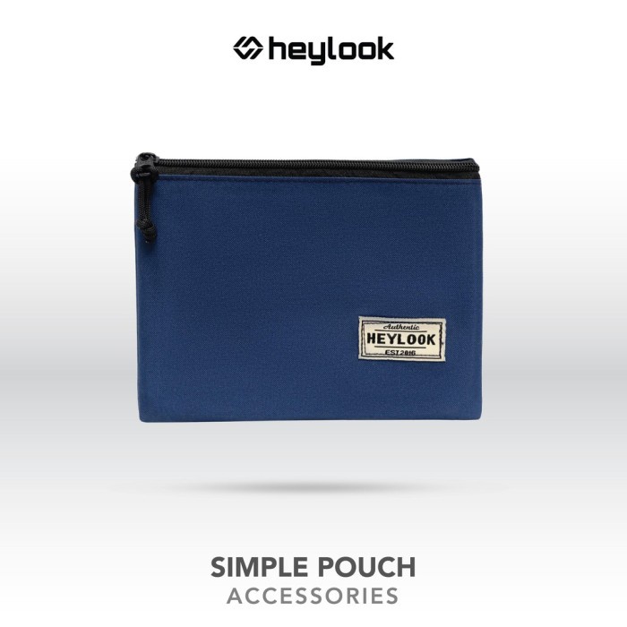 tas wanita POUCH PRIA CLUTCH PRIA WANITA TAS AKSESORIES MULTIFUNGSI COWOK CEWEK - Navy tas bahu Tas 