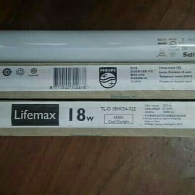 Lampu Philips Lifemax TL-D 18 Watt 18W CDL CoolDayLight PUTIH