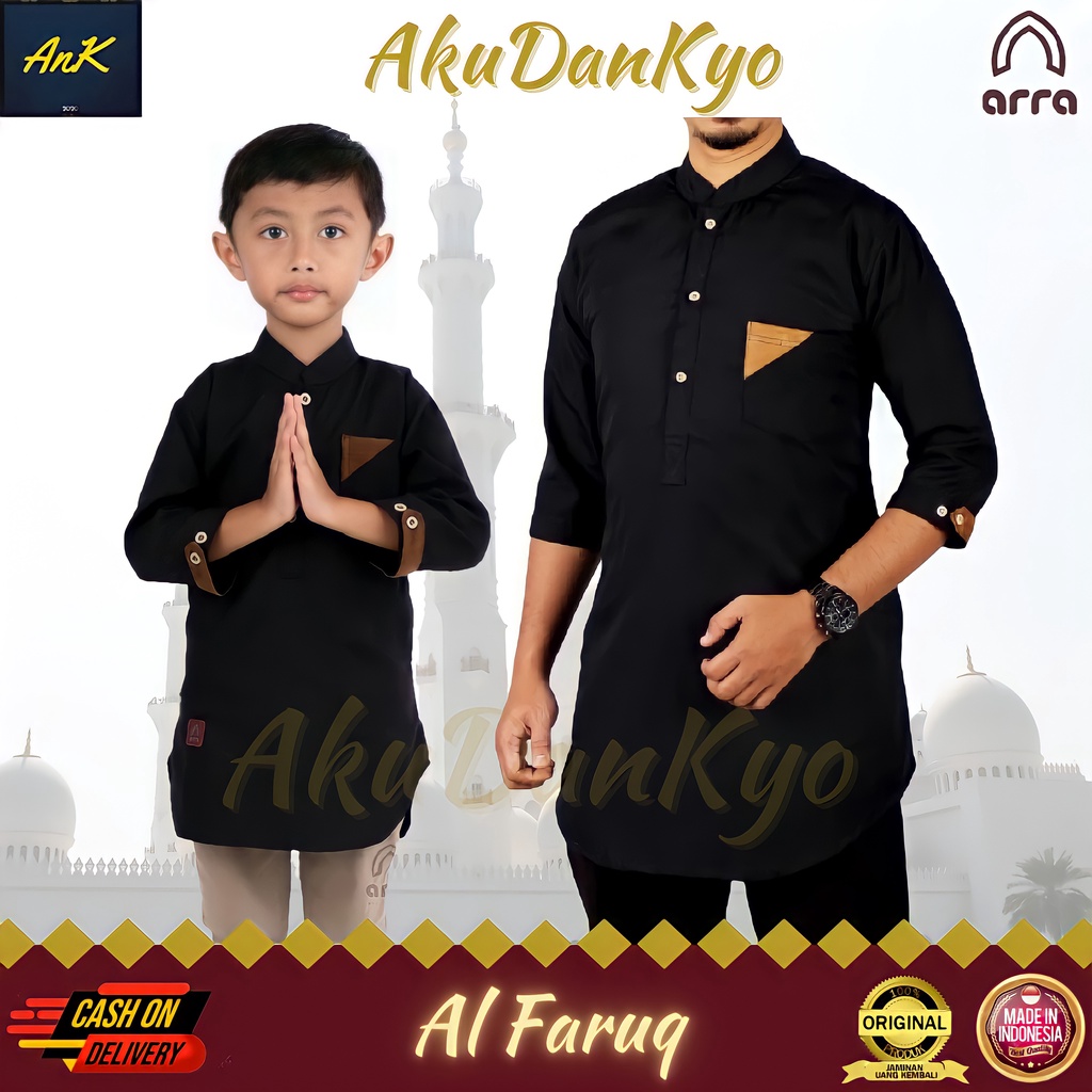 Baju Koko Couple Ayah Dan Anak Lengan Pendek Arra Al Faruq Baju Kokoh Muslim Kurta Pakistan