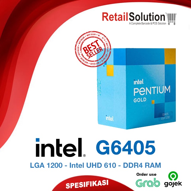 Processor CPU Intel LGA 1200 - Intel Pentium Gold G6405 Garansi Resmi