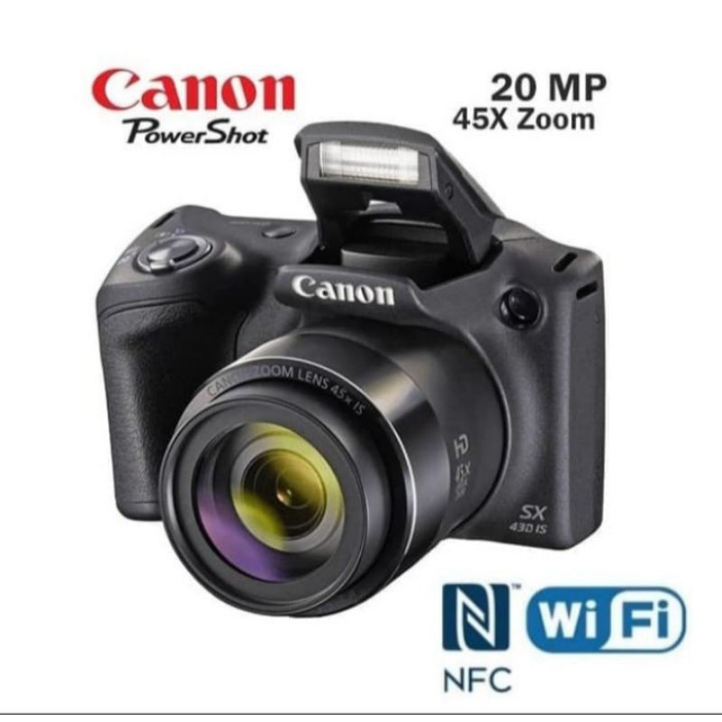 Canon powershot SX430 IS Wifi Free 16GB + Acc Komplit