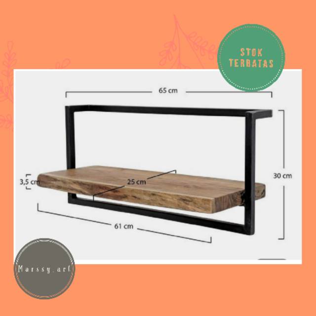 Best seller rak dinding besi dekorasi dinding / rak besi hollow / rak kayu besi