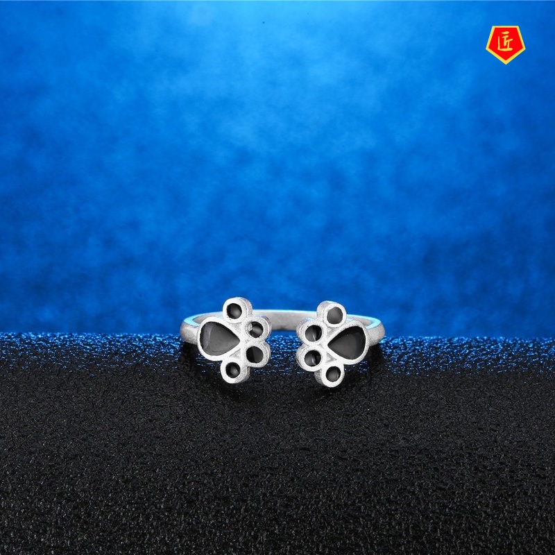 [Ready Stock]S925 Silver Cat's Paw Ring Cute Sweet