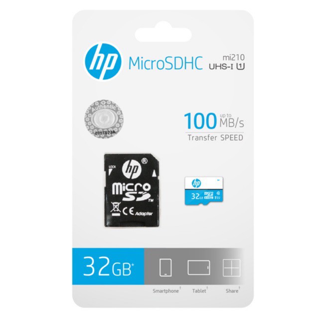 Micro SD HP Class 10 32GB 100Mbps w/Adaptor