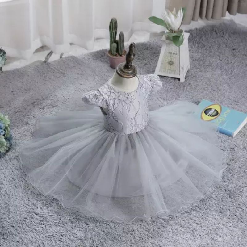 blue ball gown party dress for kids dress