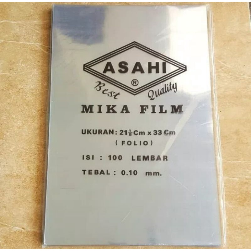 

MIka Jilid Film Asahi Bening Folio / A4 0.10 mm - Folio